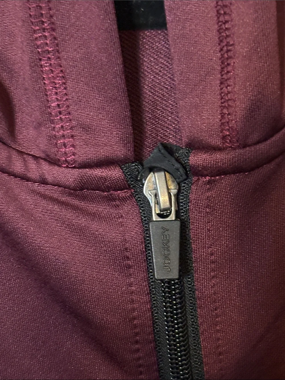 Jockey Women's Burgundy Full-Zip Hooded Jacket